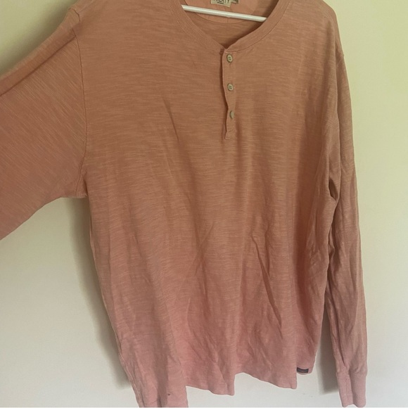Faherty Slub 100% Cotton Henley Sz XXL Sundrenched Terracotta - Picture 3 of 8